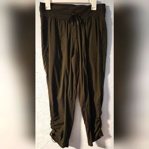 Lululemon Olive Green Ruched Hem Joggers - Women's Size 8